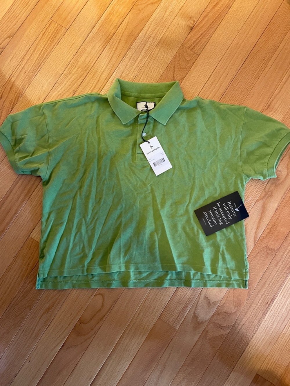 Cropped Green Polo Shirt